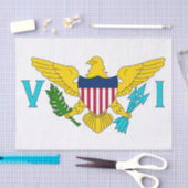 Patriottisch tissuepapier met vlag Maagdeneilanden (Craft)