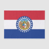 Patriottisch tissuepapier met vlag Missouri, Veren (Voorkant)