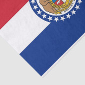 Patriottisch tissuepapier met vlag Missouri, Veren (Detail)