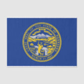 Patriottisch tissuepapier met vlag Nebraska, Veren (Voorkant)