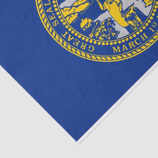 Patriottisch tissuepapier met vlag Nebraska, Veren (Detail)