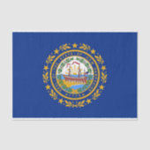Patriottisch tissuepapier met vlag New Hampshire (Voorkant)