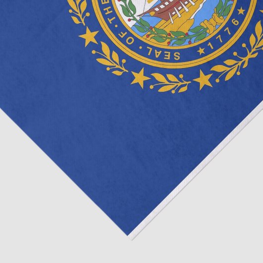 Patriottisch tissuepapier met vlag New Hampshire (Detail)