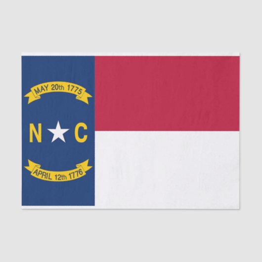 Patriottisch tissuepapier met vlag North Carolina (Voorkant)