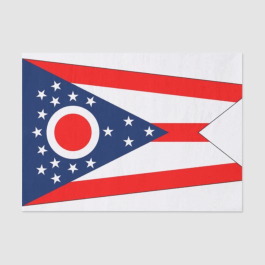 Patriottisch tissuepapier met vlag Ohio (Voorkant)