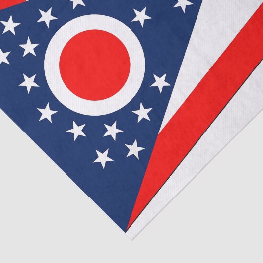 Patriottisch tissuepapier met vlag Ohio (Detail)