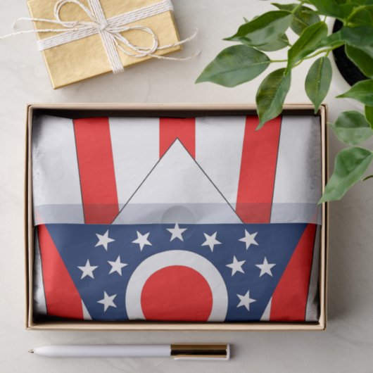 Patriottisch tissuepapier met vlag Ohio (Geschenk)