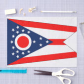 Patriottisch tissuepapier met vlag Ohio (Craft)