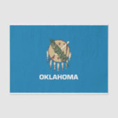 Patriottisch tissuepapier met vlag Oklahoma, Veren (Voorkant)