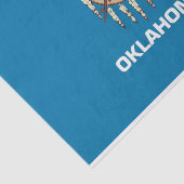 Patriottisch tissuepapier met vlag Oklahoma, Veren (Detail)