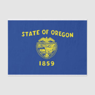 Patriottisch tissuepapier met vlag Oregon, Verenig
