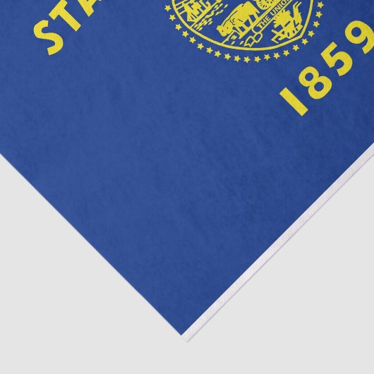 Patriottisch tissuepapier met vlag Oregon, Verenig (Detail)