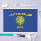 Patriottisch tissuepapier met vlag Oregon, Verenig (Craft)