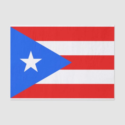 Patriottisch tissuepapier met vlag Puerto Rico, Ve (Voorkant)
