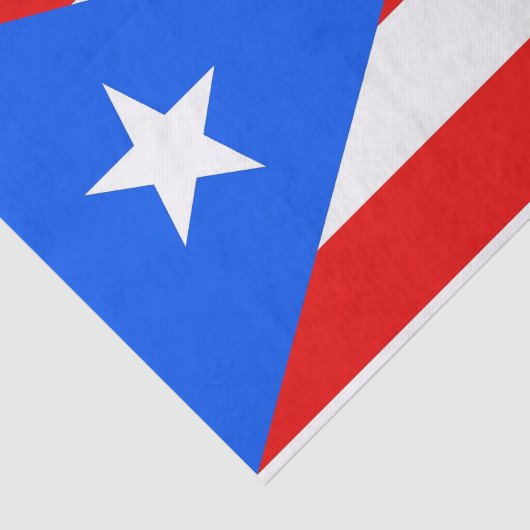 Patriottisch tissuepapier met vlag Puerto Rico, Ve (Detail)