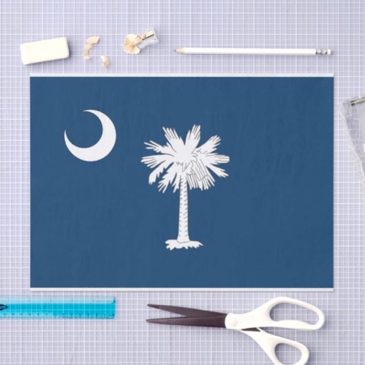 Patriottisch tissuepapier met vlag South Carolina (Craft)