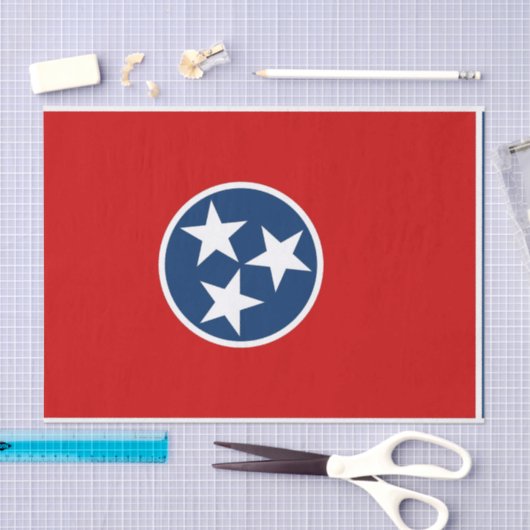 Patriottisch tissuepapier met vlag Tennessee (Craft)