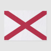 Patriottisch tissuepapier met vlag van Alabama, VS (Voorkant)