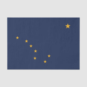 Patriottisch tissuepapier met vlag van Alaska, VS.