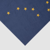 Patriottisch tissuepapier met vlag van Alaska, VS. (Detail)