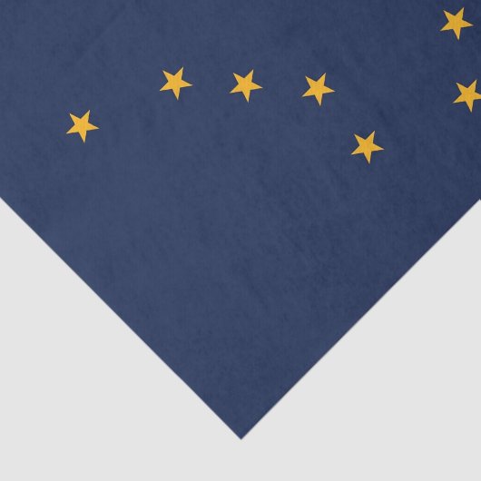 Patriottisch tissuepapier met vlag van Alaska, VS. (Detail)