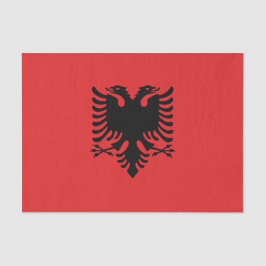 Patriottisch tissuepapier met vlag van Albanië (Voorkant)