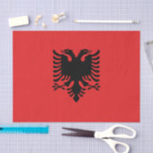 Patriottisch tissuepapier met vlag van Albanië (Craft)