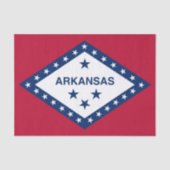 Patriottisch tissuepapier met vlag van Arkansas (Voorkant)