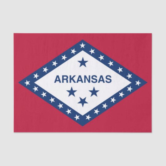 Patriottisch tissuepapier met vlag van Arkansas (Voorkant)
