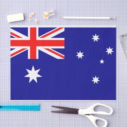 Patriottisch tissuepapier met vlag van Australië (Craft)