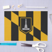 Patriottisch tissuepapier met vlag van Baltimore,  (Craft)