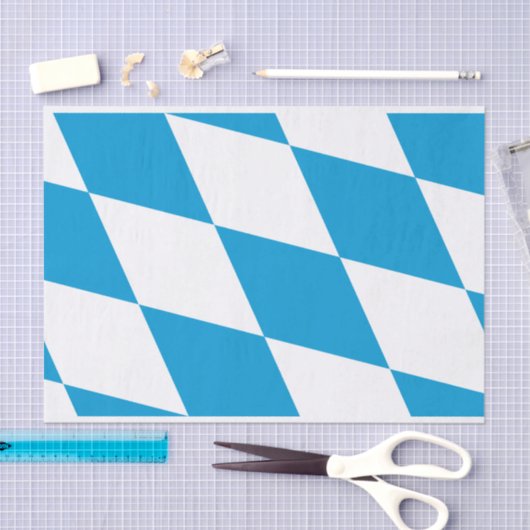 Patriottisch tissuepapier met vlag van Beieren (Craft)