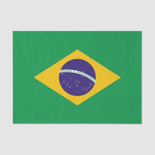Patriottisch tissuepapier met vlag van Brazilië (Voorkant)