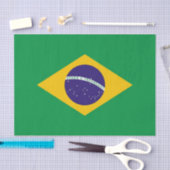 Patriottisch tissuepapier met vlag van Brazilië (Craft)