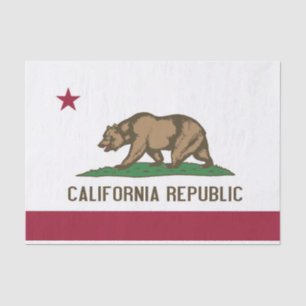 Patriottisch tissuepapier met vlag van Californië