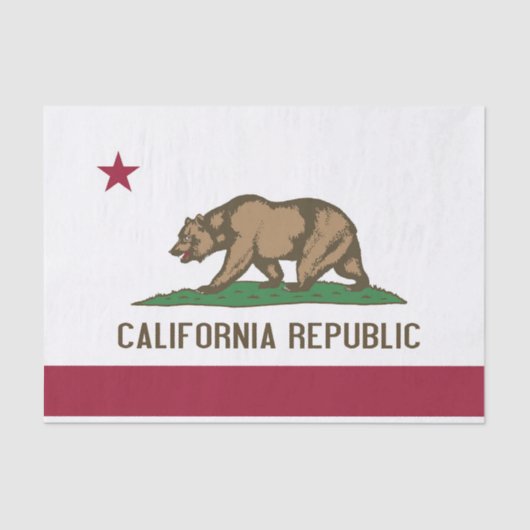 Patriottisch tissuepapier met vlag van Californië (Voorkant)