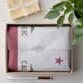 Patriottisch tissuepapier met vlag van Californië (Geschenk)