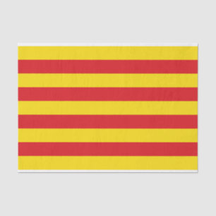 Patriottisch tissuepapier met vlag van Catalonië