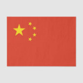 Patriottisch tissuepapier met vlag van China (Voorkant)