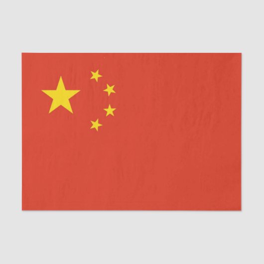 Patriottisch tissuepapier met vlag van China (Voorkant)