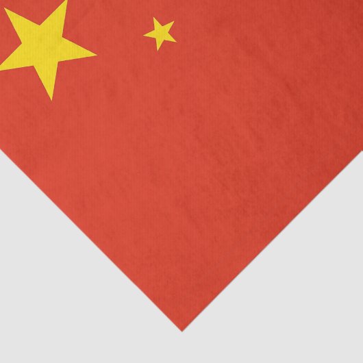 Patriottisch tissuepapier met vlag van China (Detail)