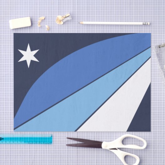 Patriottisch tissuepapier met vlag van Columbia, S (Craft)