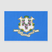 Patriottisch tissuepapier met vlag van Connecticut (Voorkant)