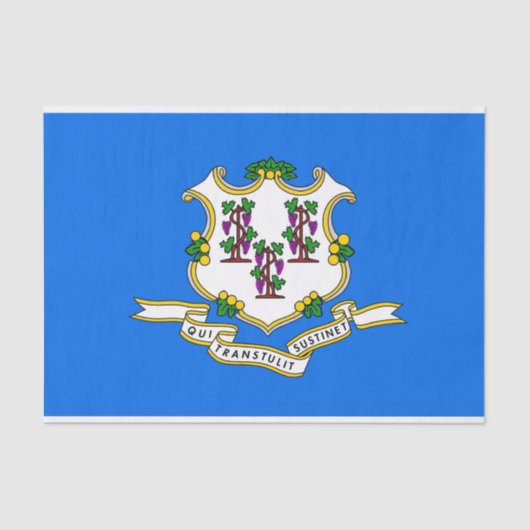 Patriottisch tissuepapier met vlag van Connecticut (Voorkant)