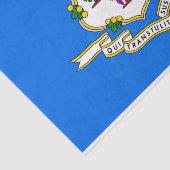 Patriottisch tissuepapier met vlag van Connecticut (Detail)