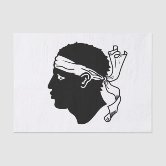 Patriottisch tissuepapier met vlag van Corsica (Voorkant)