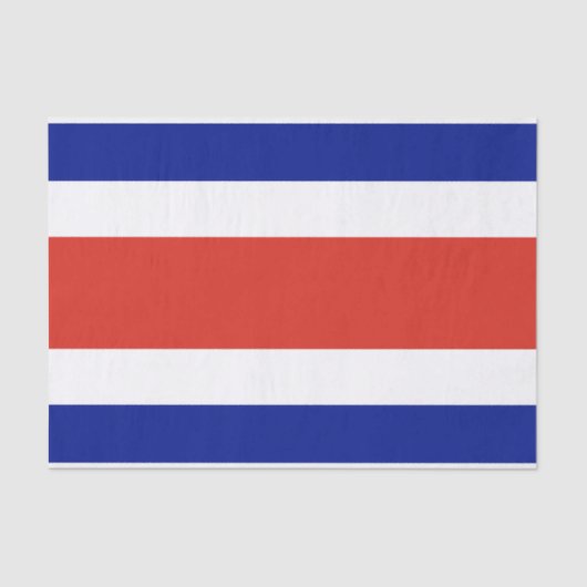 Patriottisch tissuepapier met vlag van Costa Rica (Voorkant)