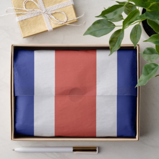 Patriottisch tissuepapier met vlag van Costa Rica (Geschenk)