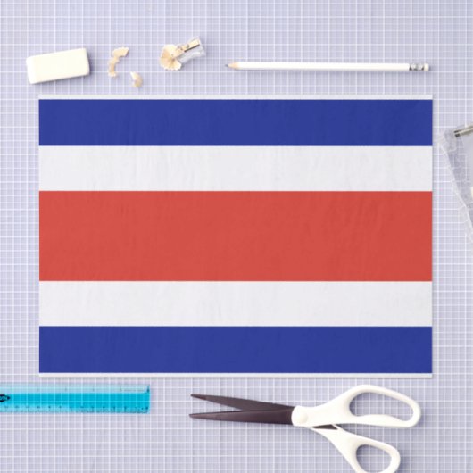Patriottisch tissuepapier met vlag van Costa Rica (Craft)