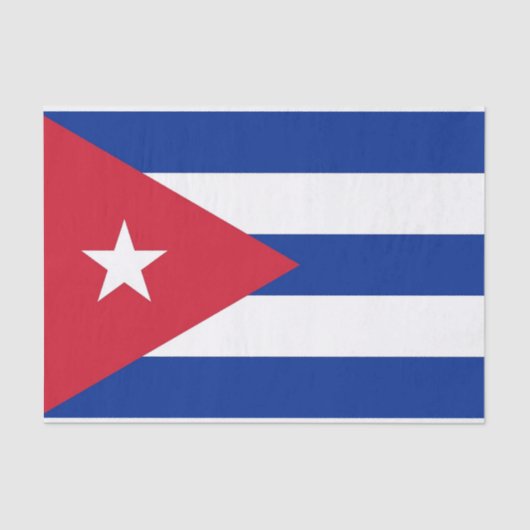 Patriottisch tissuepapier met vlag van Cuba (Voorkant)